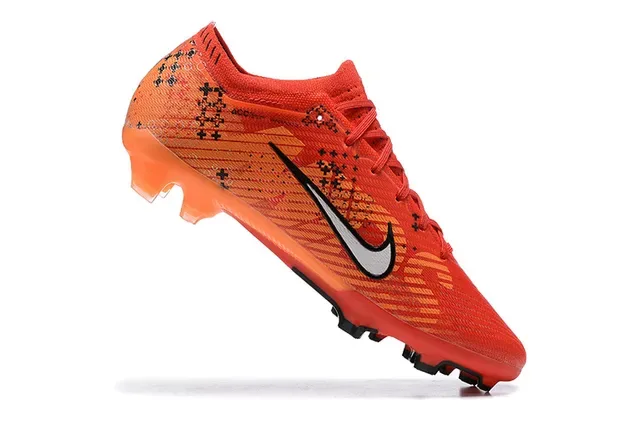 Nike Orange Black Knit Upper Dynamic Fit Collar Firm-Ground Soccer Shoes 3