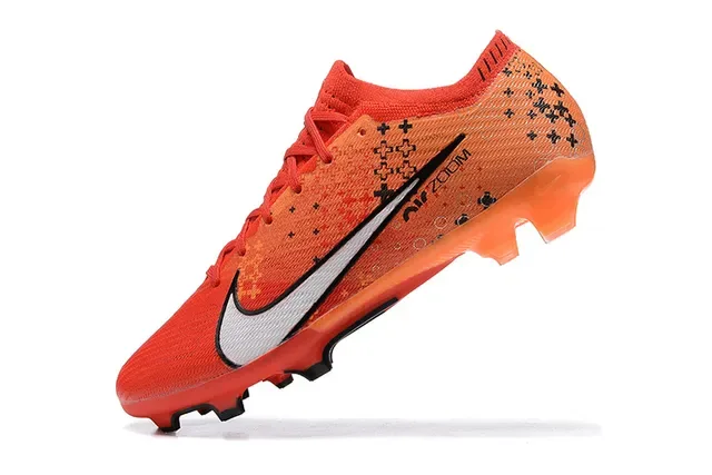 Nike Orange Black Knit Upper Dynamic Fit Collar Firm-Ground Soccer Shoes 4