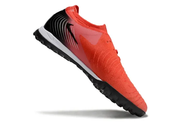Nike Chaussures de Football Turf Orange Noir Tige Tricot Col Bas 2