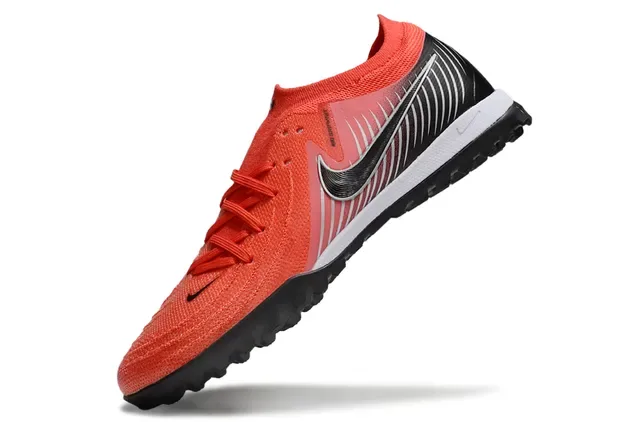 Nike Chaussures de Football Turf Orange Noir Tige Tricot Col Bas 3