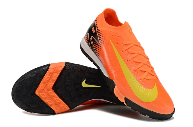 Nike Orange Black Low-Cut Shoe Dynamic Fit Collar Turf Soccer Shoes 4