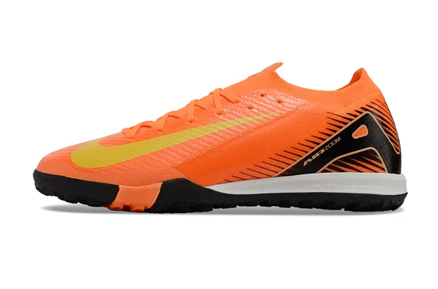 Nike Orange Black Low-Cut Shoe Dynamic Fit Collar Turf Soccer Shoes 7