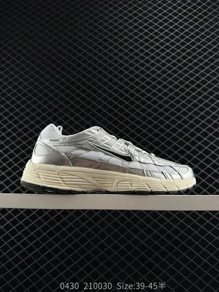 Nike P-6000 Metallic Silver and White Lifestyle Sneakers 2