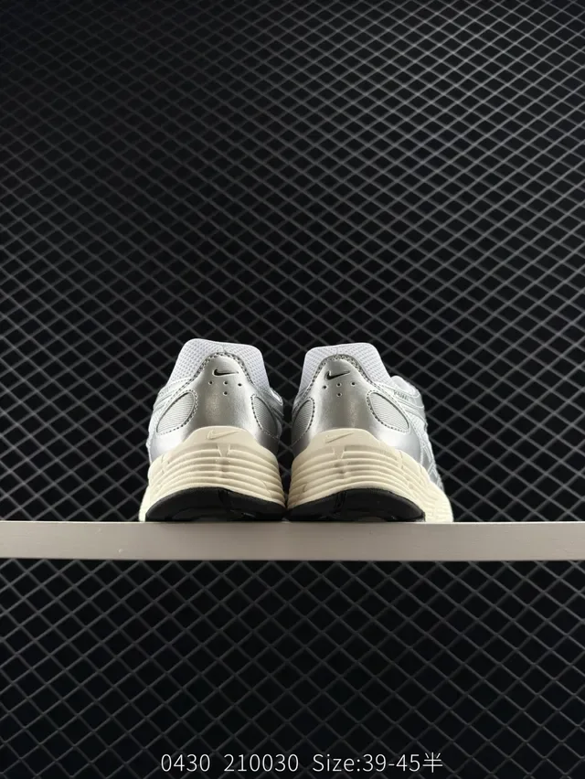 Nike P-6000 Metallic Silver and White Lifestyle Sneakers 5