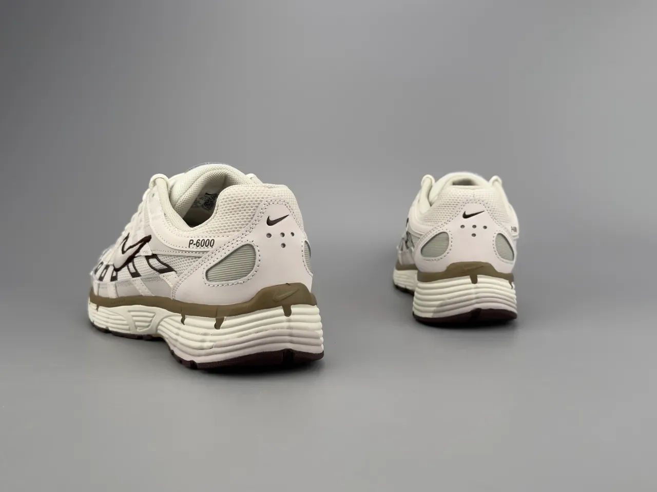 Nike P-6000 Off-White and Brown Lifestyle Sneakers 6
