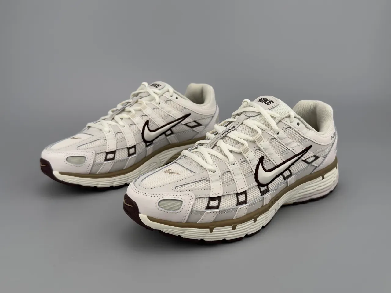 Nike P-6000 Off-White and Brown Lifestyle Sneakers 7