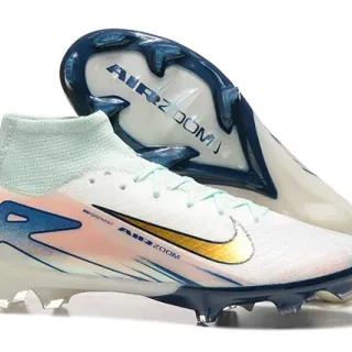 Nike Phantom GT Air Zoom White Mint Peach Blue Firm-Ground Soccer Shoes