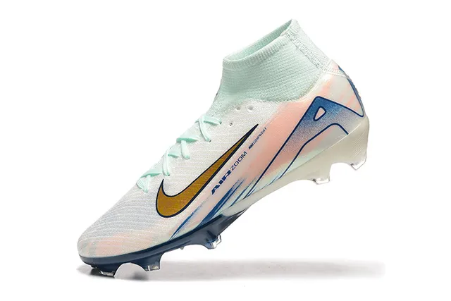 Nike Phantom GT Air Zoom White Mint Peach Blue Firm-Ground Soccer Shoes 5