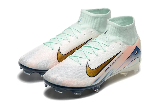 Nike Phantom GT Air Zoom White Mint Peach Blue Firm-Ground Soccer Shoes 8