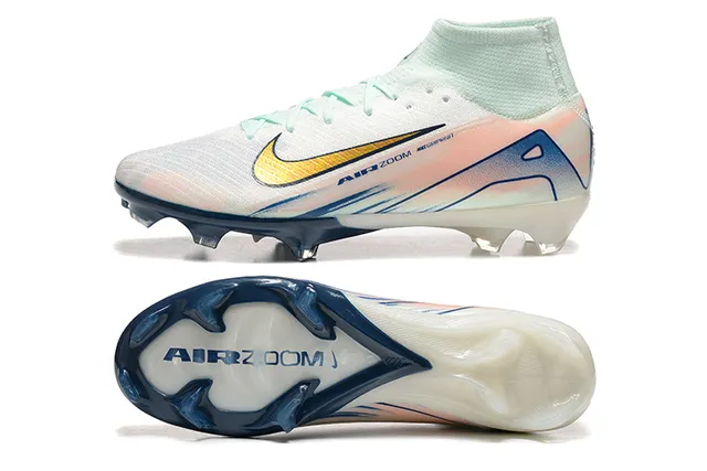 Nike Phantom GT Air Zoom White Mint Peach Blue Firm-Ground Soccer Shoes 9
