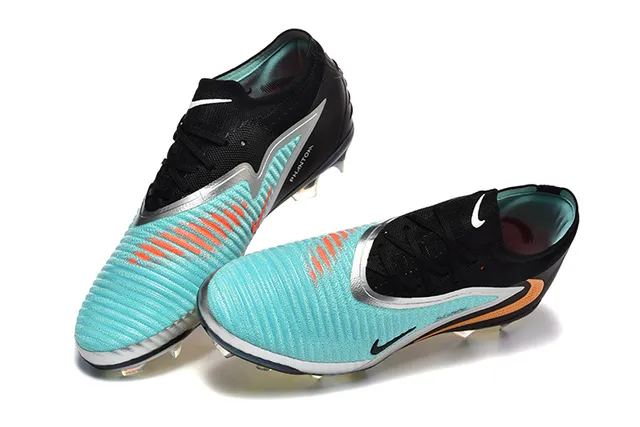 Nike Phantom GT Black Multicolor Low-Cut Knit Upper Iridescent Holographic Sole Firm-Ground Soccer Shoes 2