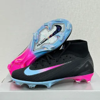 Nike Phantom GT أسود وردي عالي الارتفاع أكمام الجوارب Flyknit العلوي أرض صلبة أحذية كرة القدم