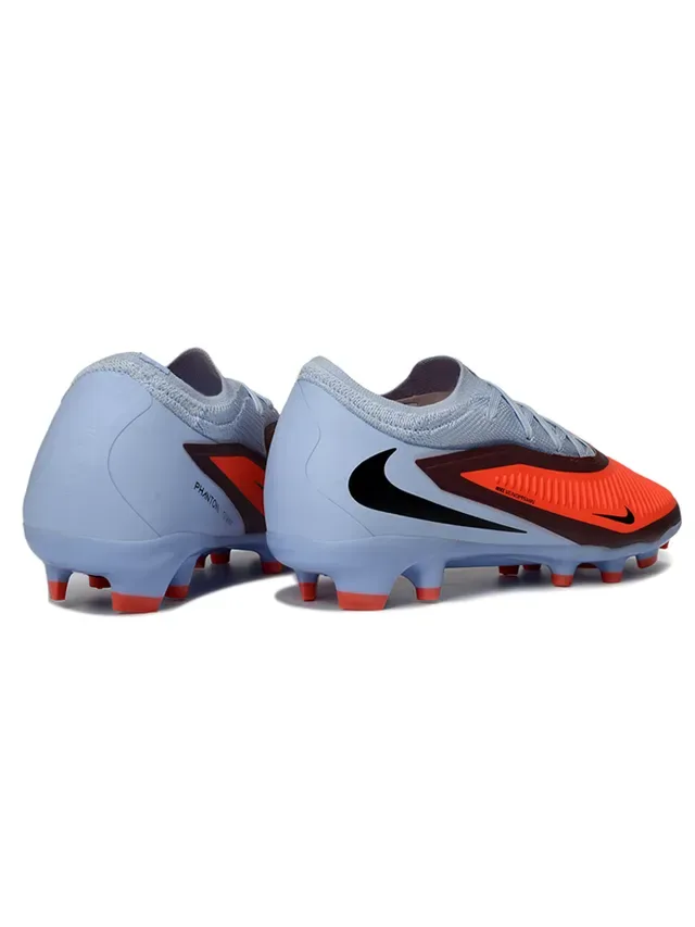 Nike Phantom GT Chaussures de football bleu orange low-cut à empeigne en maille et crampons pour sol ferme 6