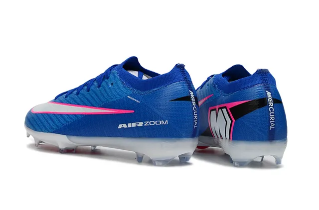 Nike Phantom GT Blue Pink Knit Upper Low-Cut Sock-Fit Collar Firm-Ground Soccer Shoes 4