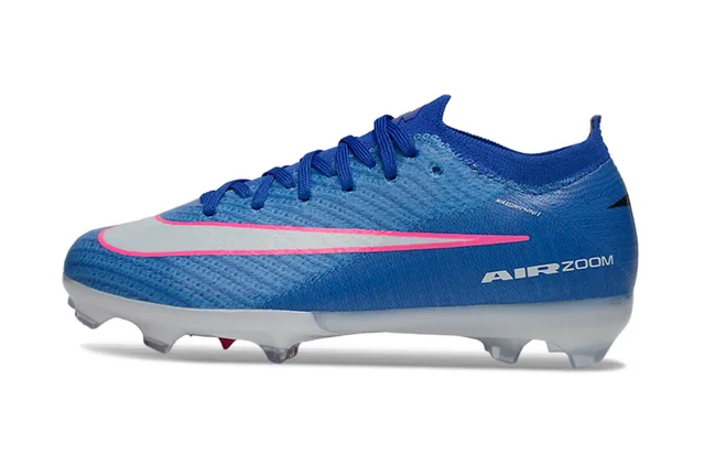 Nike Phantom GT Blue Pink Knit Upper Low-Cut Sock-Fit Collar Firm-Ground Soccer Shoes 6