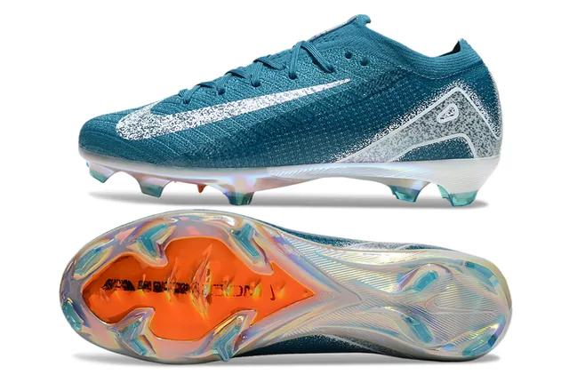 Nike Phantom GT নীল রূপালি কিনিট উপরের অংশ ইরিডিসেন্ট সোল ফার্ম-গ্রাউন্ড সকার জুতা 6