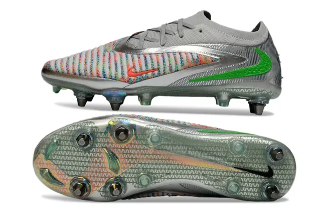 Nike Phantom GT Multicolor Knit Silver Firm-Ground أحذية كرة القدم 6
