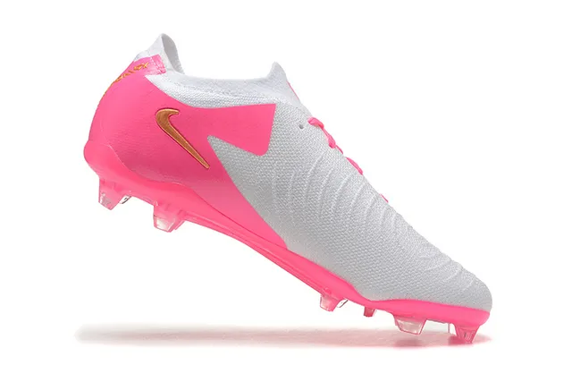 Nike Phantom GT Pink and White Firm-Ground Soccer Shoes 4