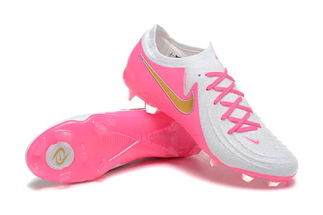 Nike Phantom GT Pink and White Firm-Ground Soccer Shoes 6