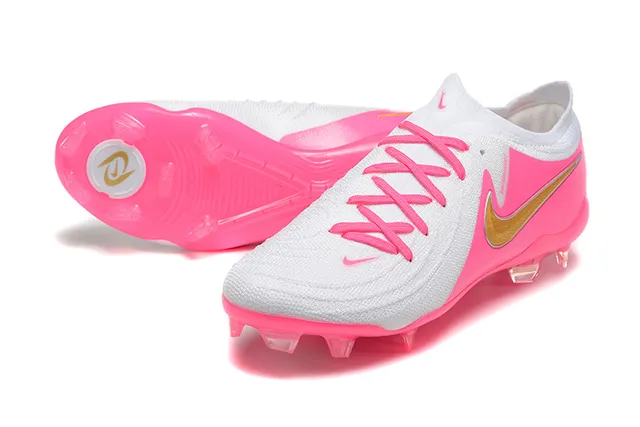 Nike Phantom GT Pink and White Firm-Ground Soccer Shoes 7