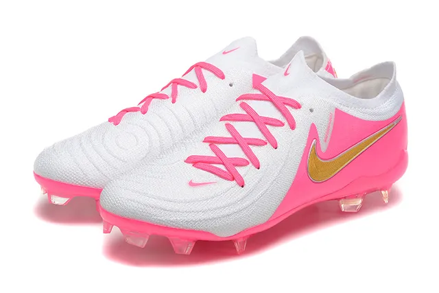 Nike Phantom GT Pink and White Firm-Ground Soccer Shoes 8