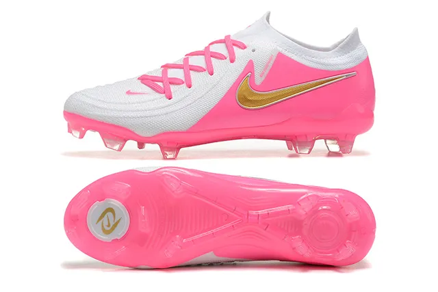 Nike Phantom GT Pink and White Firm-Ground Soccer Shoes 9