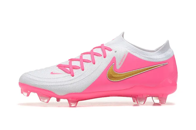 Nike Phantom GT Pink and White Firm-Ground Soccer Shoes 10