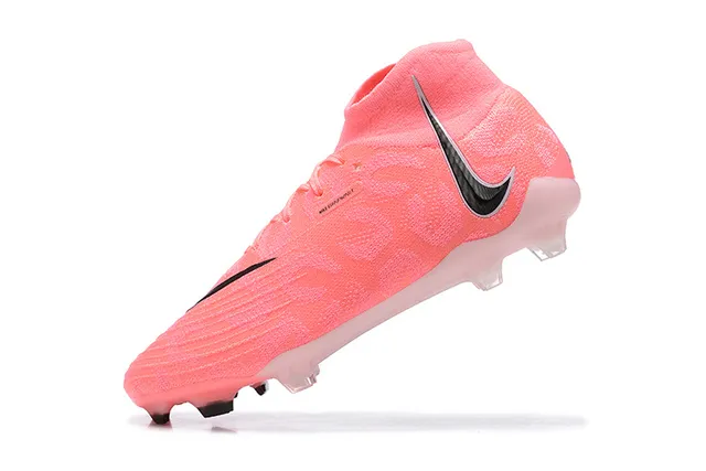 Nike Phantom GT Pink Black High-Cut Knit Upper Textured Synthetic Overlay Firm-Ground Soccer Shoes 5