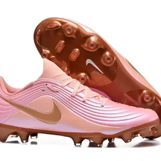 Nike Phantom GT Pink Gold Iridescent Upper Metallic Swoosh Firm-Ground Soccer Shoes