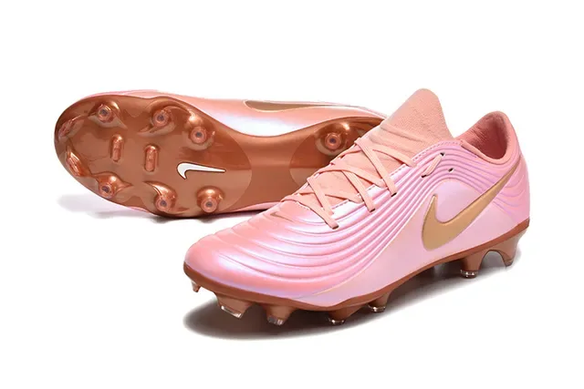 Nike Phantom GT وردي ذهبي أعلى إيريديسنت سووش معدني أرضية صلبة حذاء كرة القدم 6