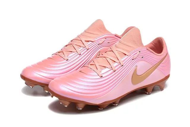 Nike Phantom GT وردي ذهبي أعلى إيريديسنت سووش معدني أرضية صلبة حذاء كرة القدم 8
