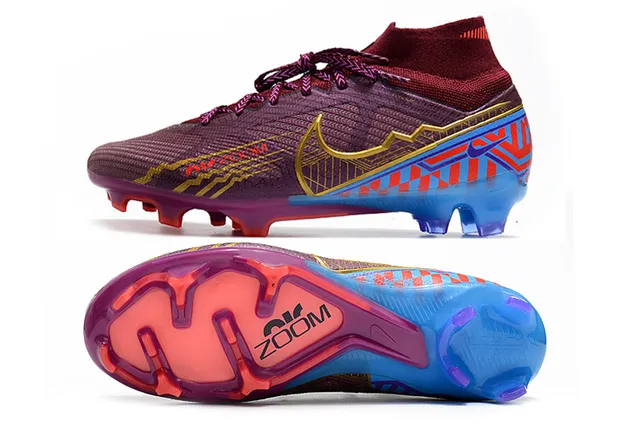 Nike Phantom GT Violet Bleu Haut-coupé Col de chaussette Sola translucide Terrain ferme Chaussures de football 2