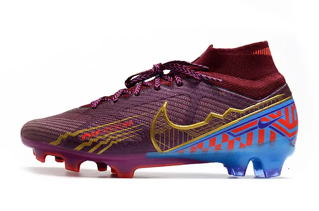 Nike Phantom GT Violet Bleu Haut-coupé Col de chaussette Sola translucide Terrain ferme Chaussures de football 5