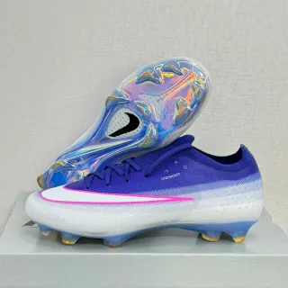 Nike Phantom GT Purple White Low-Cut Knit Upper Iridescent Soleplate Firm-Ground Soccer Shoes