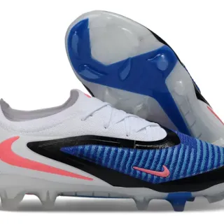 Nike Phantom GT White Blue Pink Firm-Ground Soccer Shoes