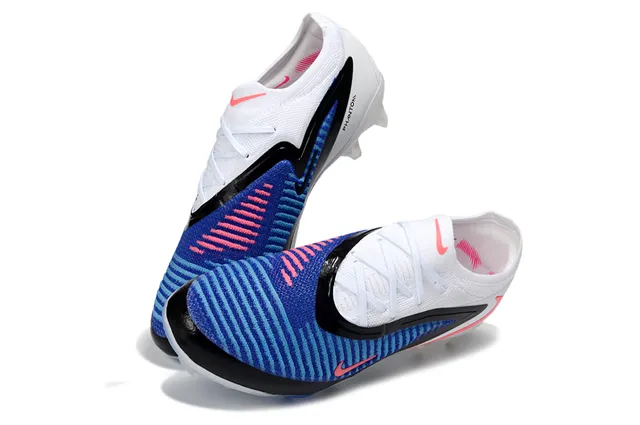 Nike Phantom GT White Blue Pink Firm-Ground Soccer Shoes 2