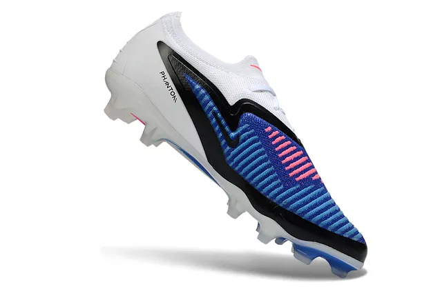 Nike Phantom GT White Blue Pink Firm-Ground Soccer Shoes 3