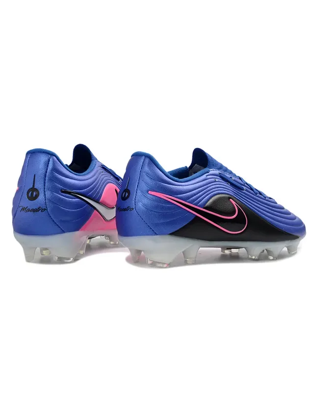 Nike Phantom GT Branco e Azul Textura Ribeteada no Forefoot Cadarço Assimétrico Chuteiras de Futebol para Gramado Firme 10