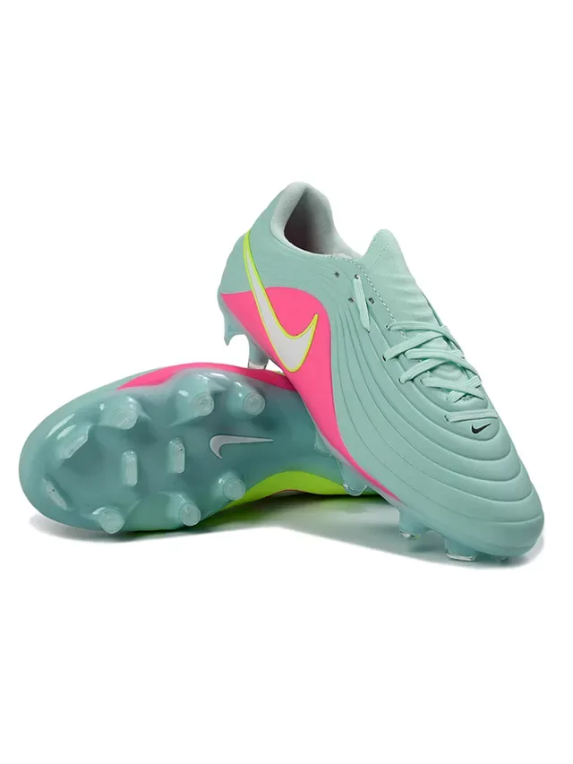 Nike Phantom GT Branco e Azul Textura Ribeteada no Forefoot Cadarço Assimétrico Chuteiras de Futebol para Gramado Firme 15