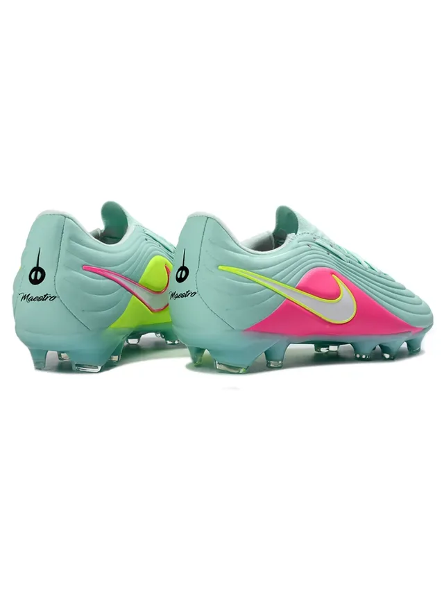 Nike Phantom GT Branco e Azul Textura Ribeteada no Forefoot Cadarço Assimétrico Chuteiras de Futebol para Gramado Firme 16