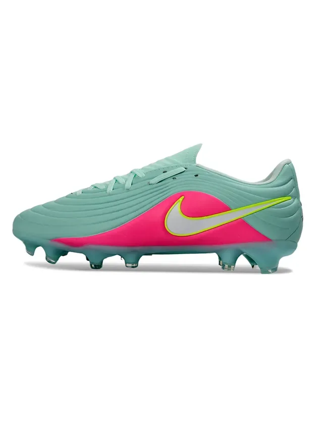 Nike Phantom GT Branco e Azul Textura Ribeteada no Forefoot Cadarço Assimétrico Chuteiras de Futebol para Gramado Firme 18
