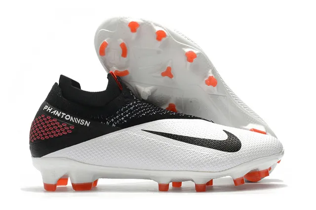 Nike Phantom VSN Gray and Red Firm-Ground Soccer Shoes 2