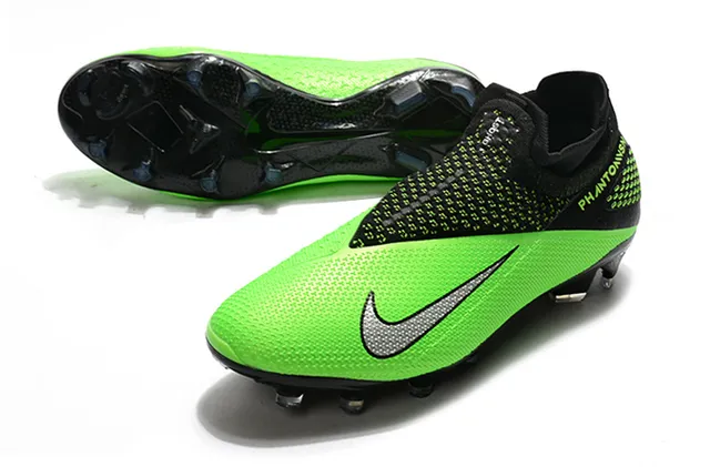 Nike Phantom VSN Gray and Red Firm-Ground Soccer Shoes 23