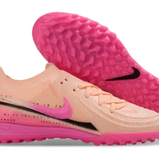 Nike Sapatos de futebol com upper de malha rosa bege gradiente turf
