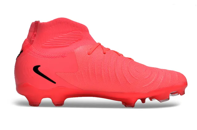Nike Pink Black High-Cut Knit Collar Textured Synthetic Forefoot Cage Firm-Ground Soccer Shoes 7