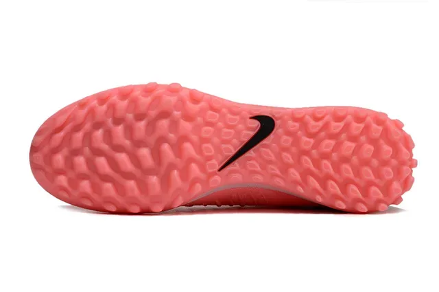 Nike Tênis de Futebol Turf com Collar de Meia de Tricô Rosa Preto Superposição Sintética Cage 6