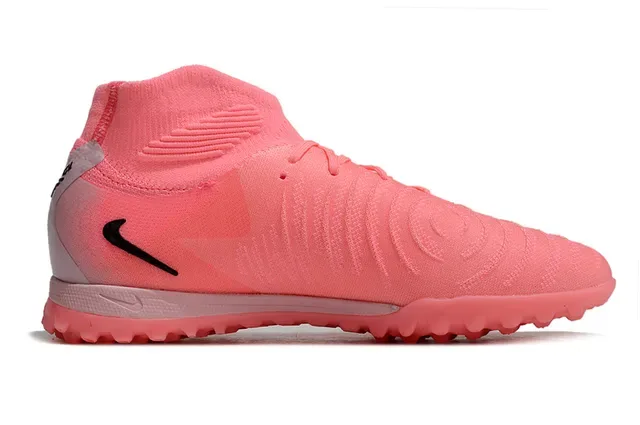 Nike Tênis de Futebol Turf com Collar de Meia de Tricô Rosa Preto Superposição Sintética Cage 7