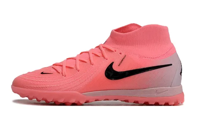 Nike Tênis de Futebol Turf com Collar de Meia de Tricô Rosa Preto Superposição Sintética Cage 8