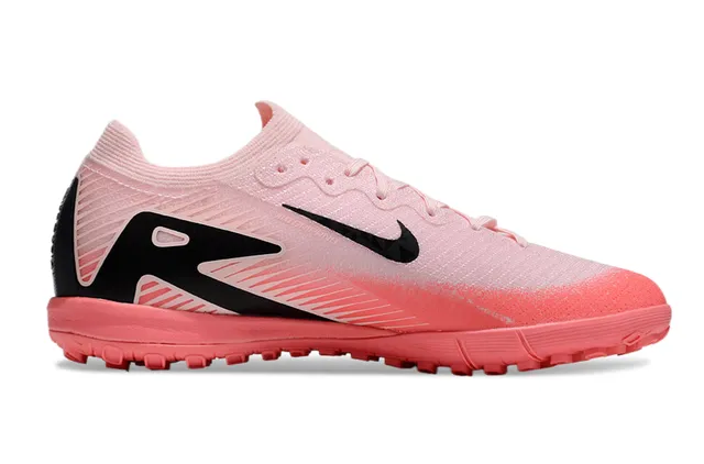 Nike Pink Black Knit Upper Gradient Turf Soccer Shoes 7