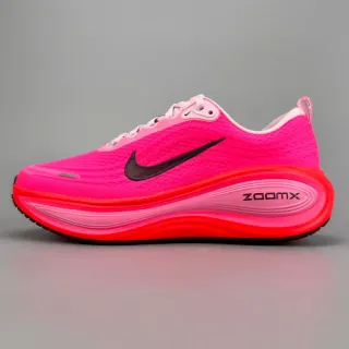 Nike Tênis Running Rosa Laranja Engineered Knit Upper Sola Ondulada Multi-Layer Midsole